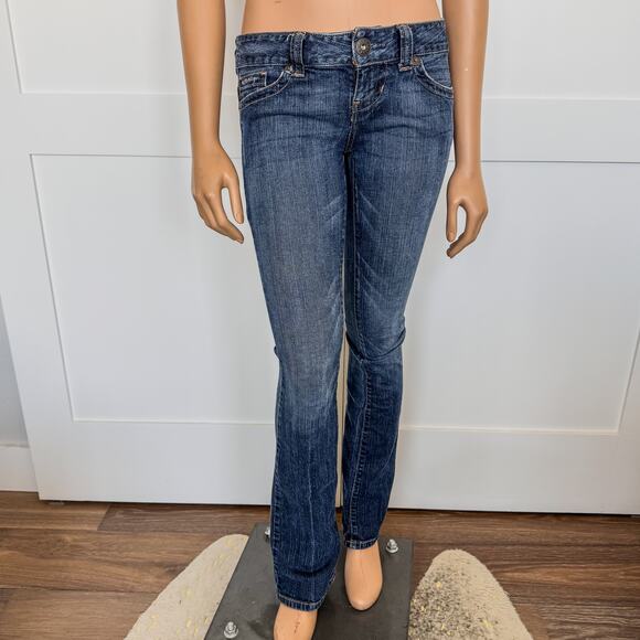 Vintage Guess Jeans Low Rise Daredevil Bootcut Stretch Distressed, Women’s 26 - Picture 3 of 10